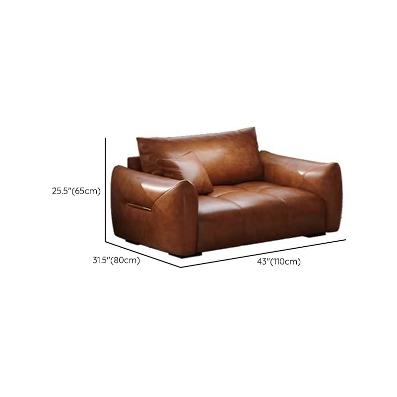 Contemporary Cocoa Standard Sofa Stain Resistant Solid Color with 2 Pillows for 5-seater/Seats 4/3-seater thumbnail 12