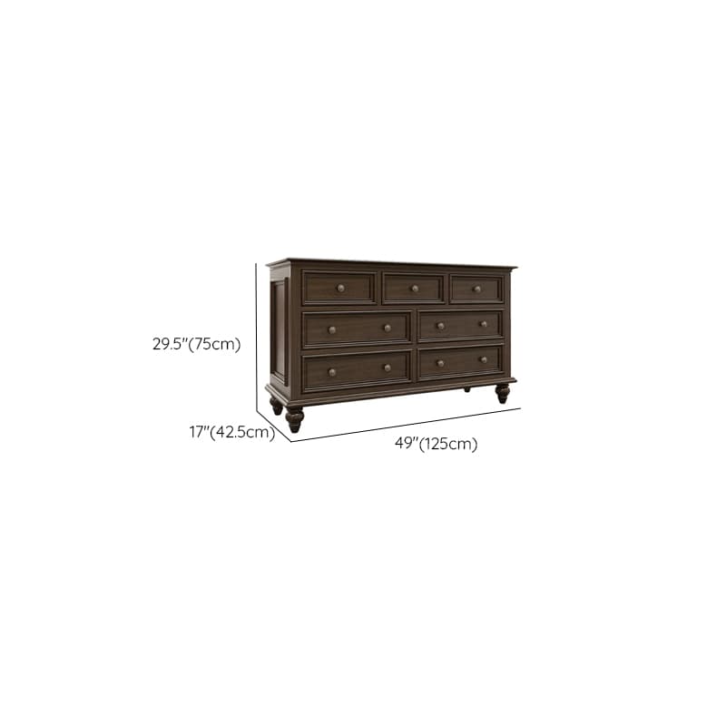 Classic Cocoa Lumber Horizontal/Vertical Console Dresser/Lingerie Chest/Bachelor Chest with 9 Drawers/7 Drawers/6 Drawers thumbnail 19