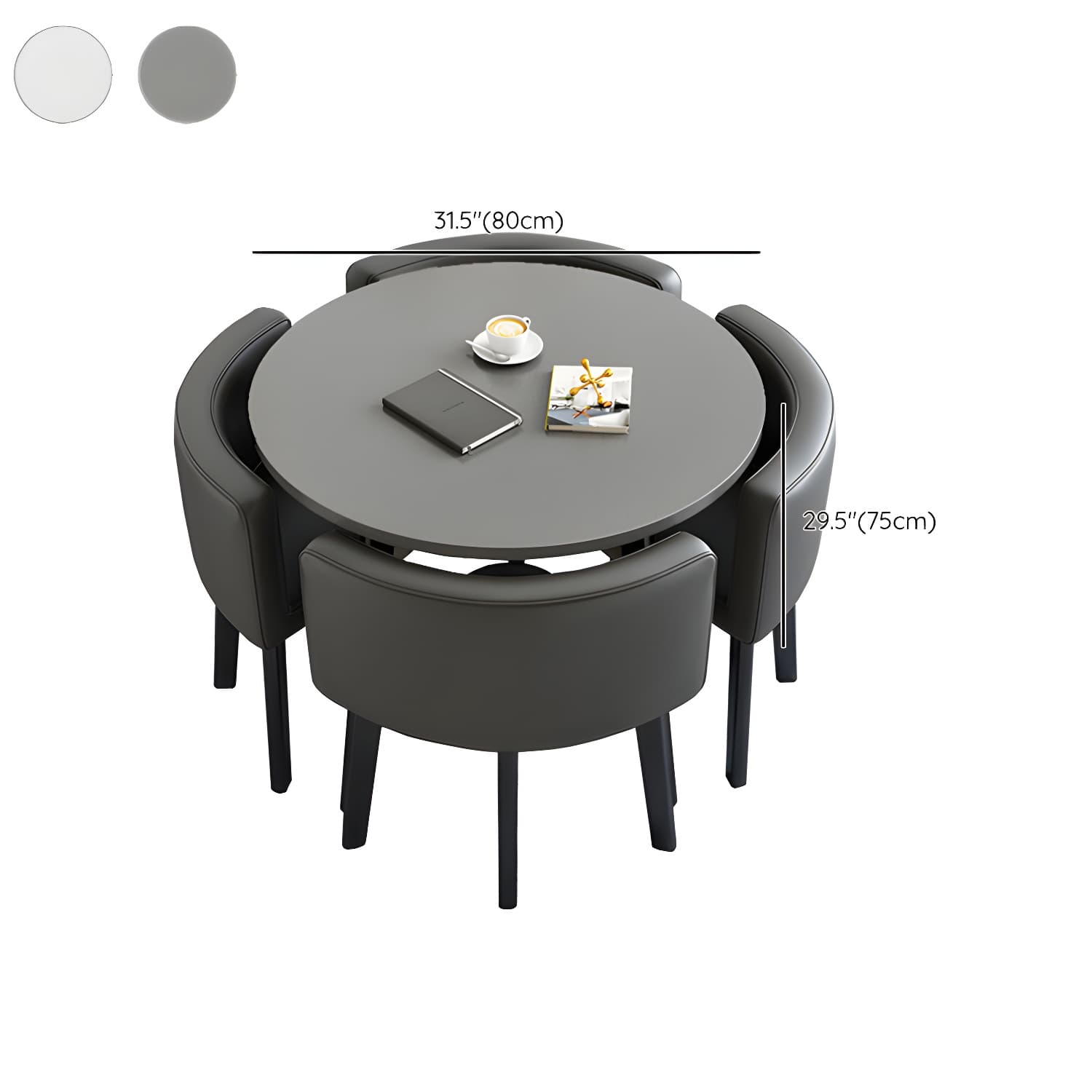 Modern Wood Dining Table Set 5 Pieces Dining Set for Home Use thumbnail 31