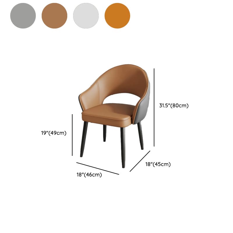Modish Arm Chair with Ventilated Back, Padded Upholstery, Arms, and Steel Legs thumbnail 21