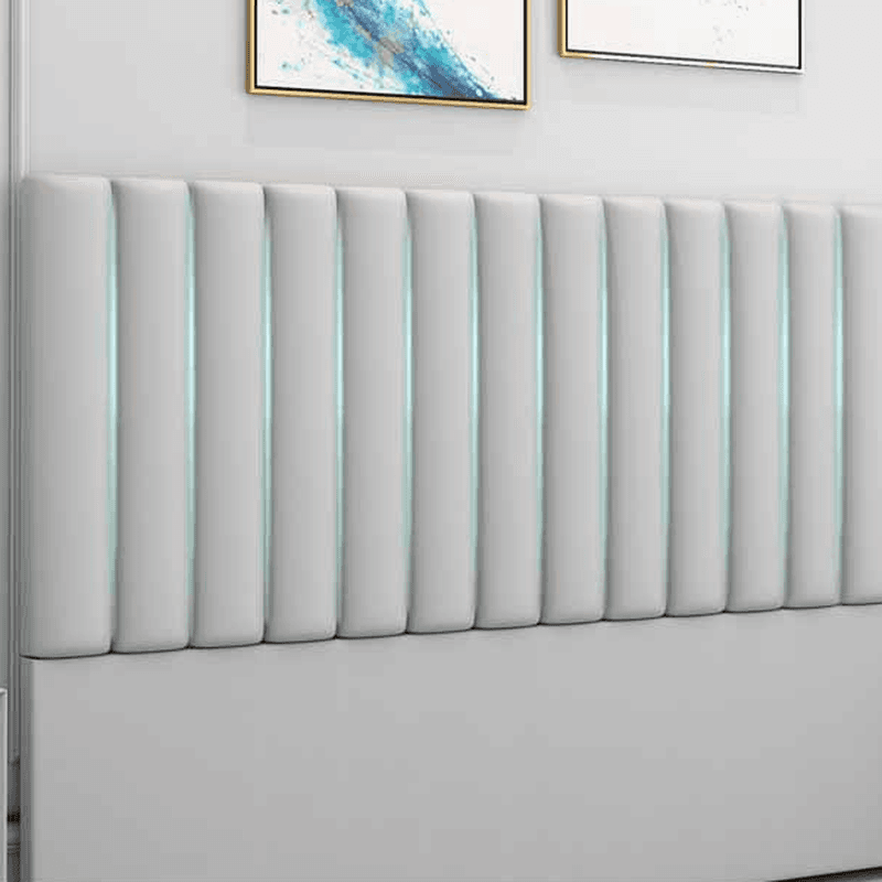 Modern Simple Style Panel Headboard in Natural Wood with No Distressing, Rectangle Shape for King/Queen/Full Bed, Featuring Sponge Upholstery and Standard Height thumbnail 10