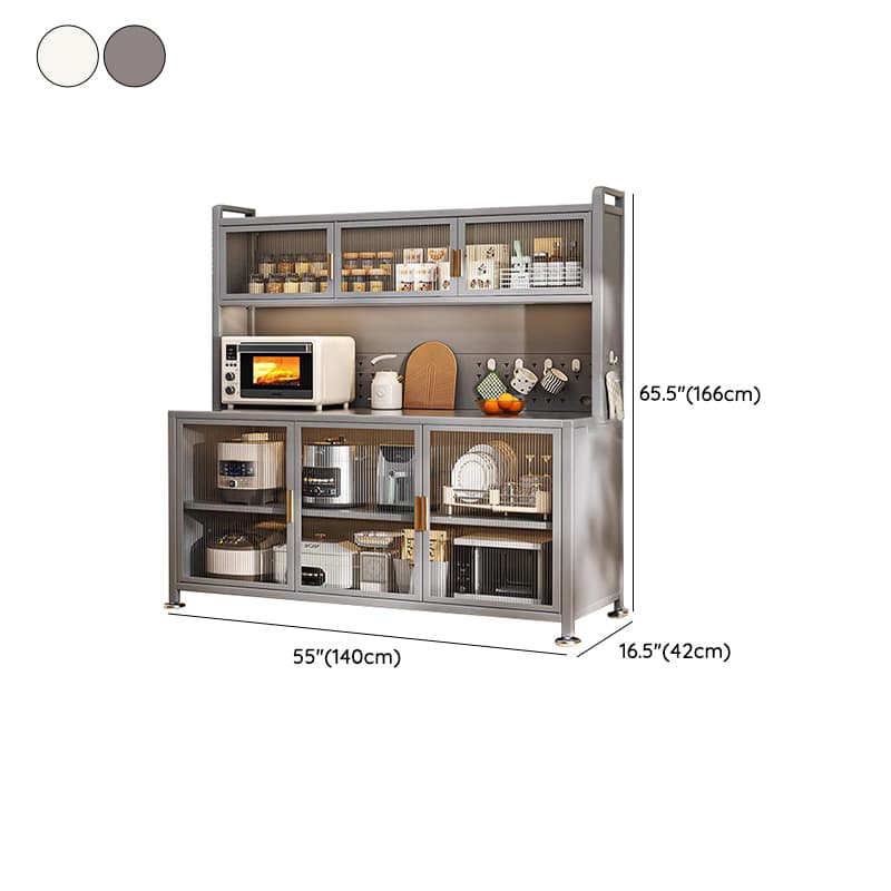 Modern Steel Sideboard Standard-Sized Open Storage Non-Adjustable Shelves thumbnail 19