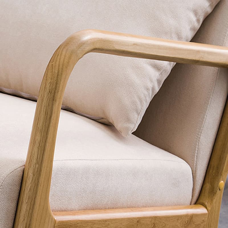 Nordic Natural Cotton Stationary Rocking Couch Chair with Back thumbnail 20
