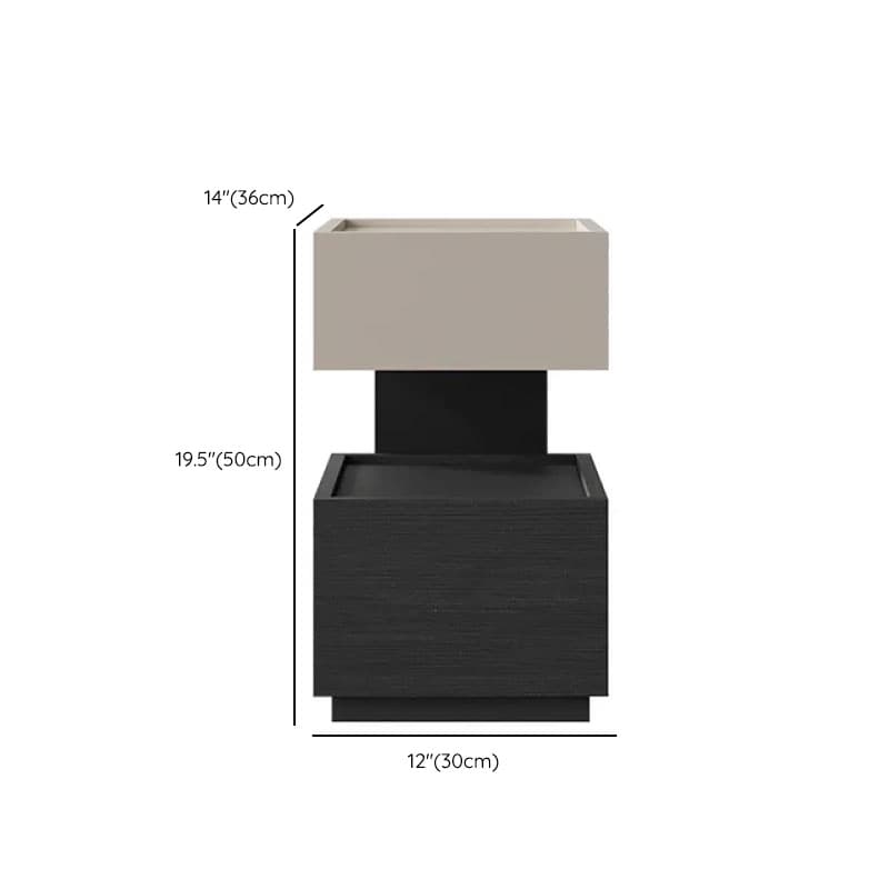 Modish Nightstand With Drawer Organization Featuring 2 Drawers, 1 Shelf, and Lumber Countertop thumbnail 15