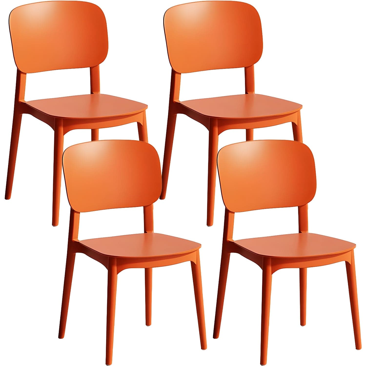 Scandinavian Style Stackable Kitchen&Dining Chair, Plastic and Non-Upholstered thumbnail 5