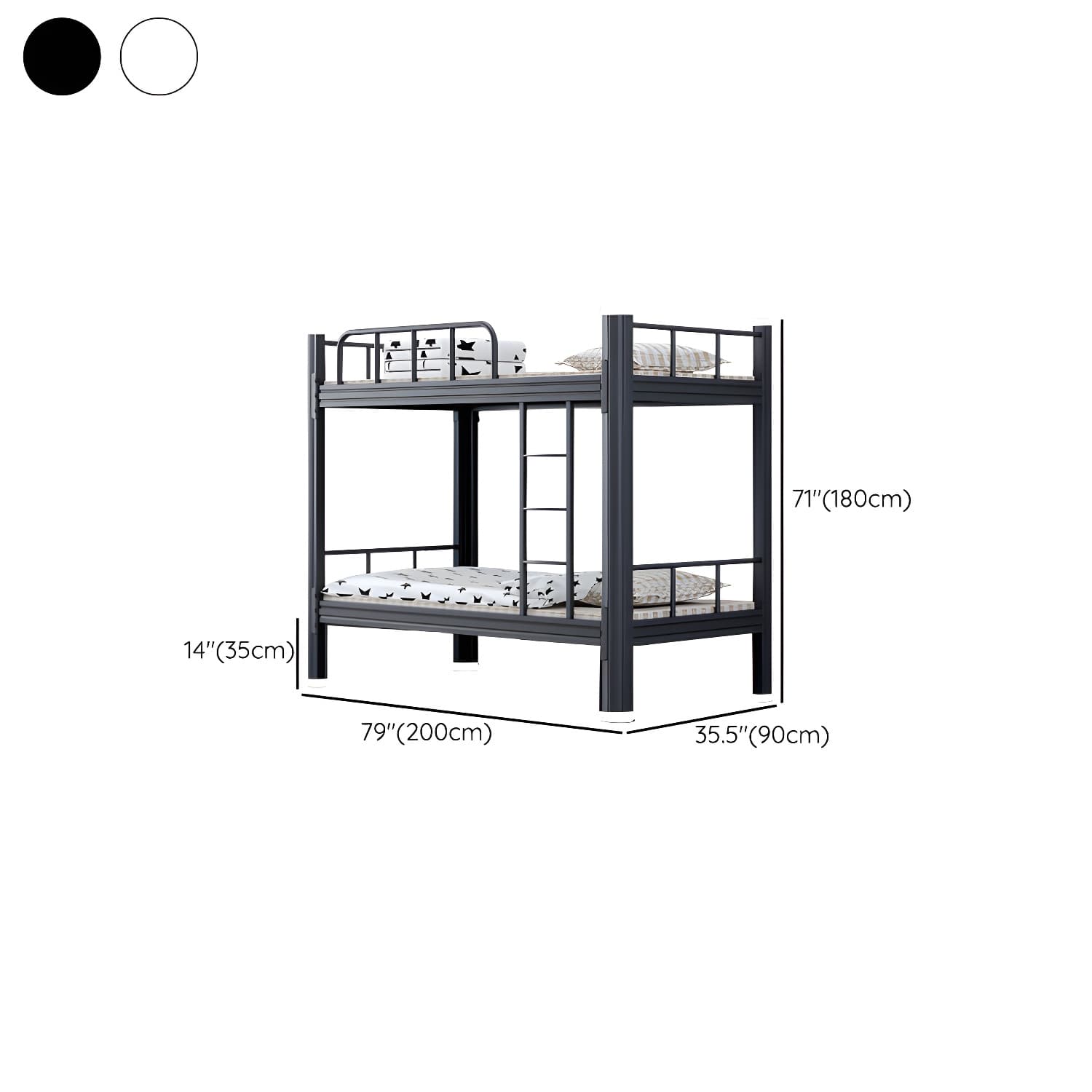 Modern Bunk Bed Dormitory Bedroom Metal Bed Frame with With Headboard and Footboard thumbnail 19