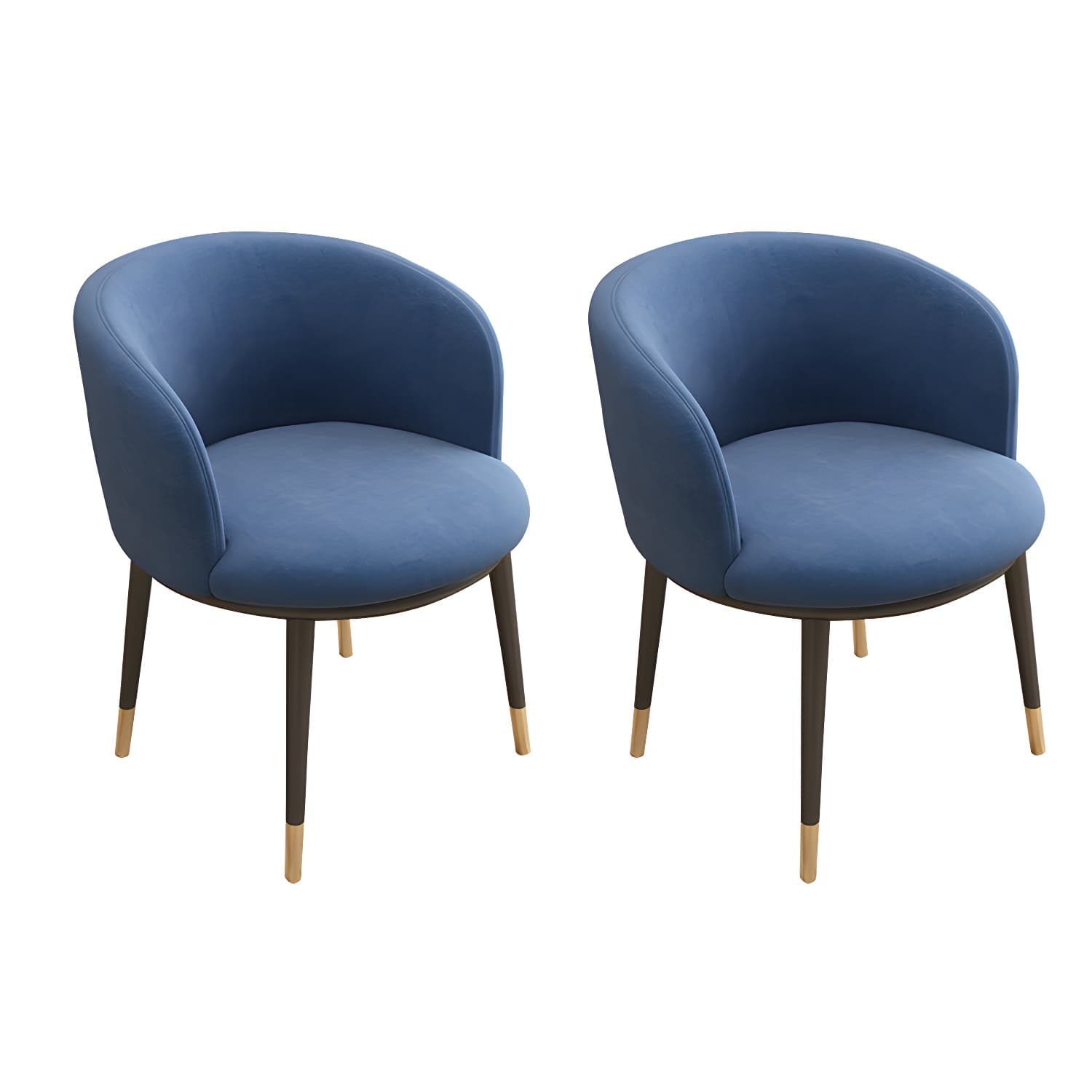 Faux Leather Contemporary Dining Chair with 4 Legs Matte Finish Solid Back Chair thumbnail 1