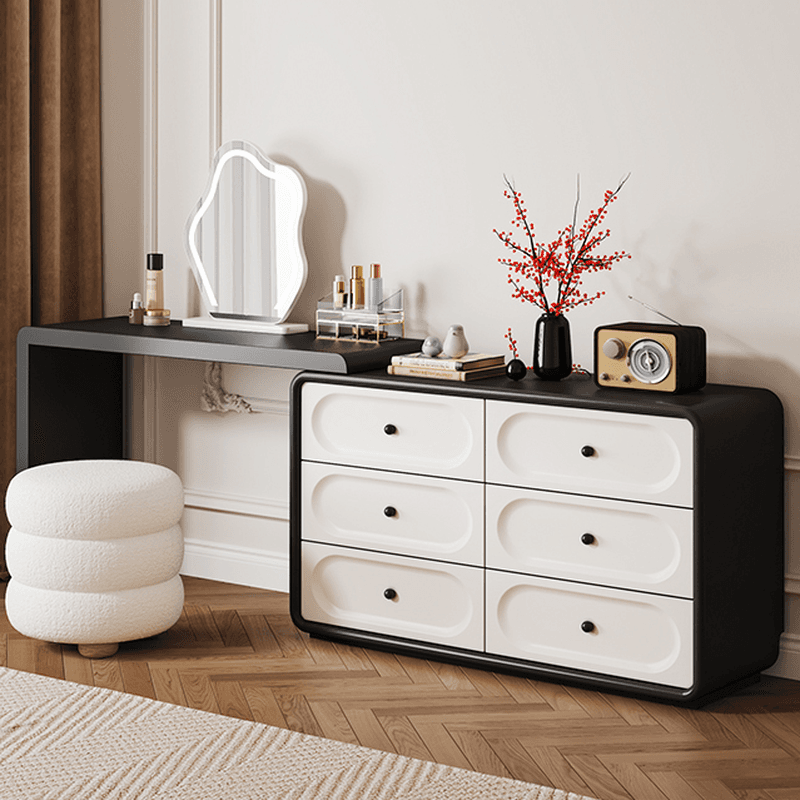 Midnight Black Sleeping Room Makeup Vanity with Scalable Telescopic and Push-Pull thumbnail 1