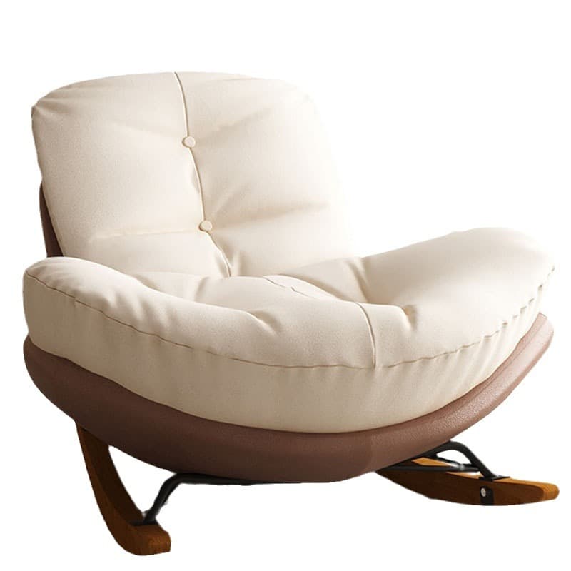 Chalk Modern Simple Style Upholstered Rocking Chair Couch, Scratch-defiant & Cushioned thumbnail 9
