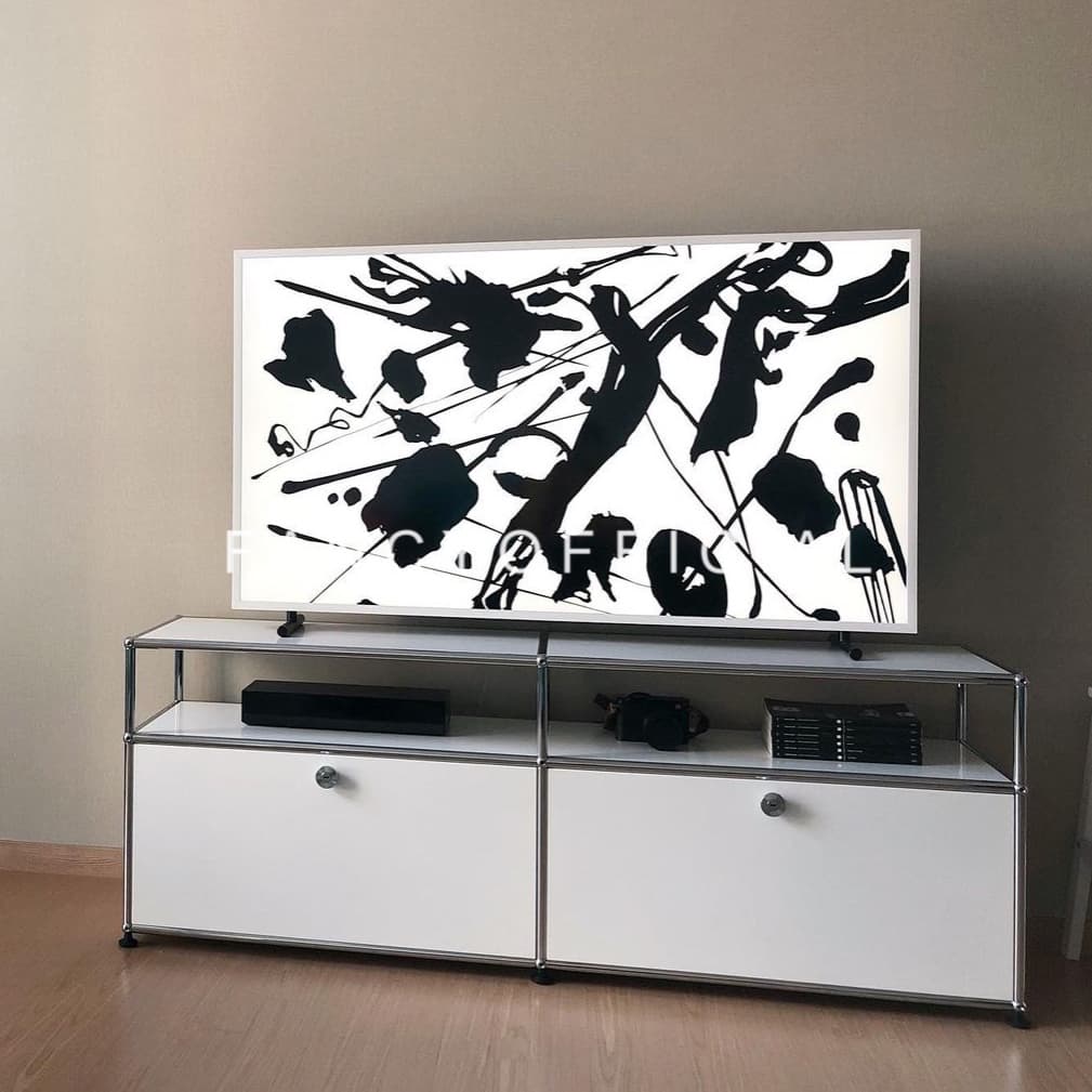 Stainless Steel Sideboard Modern Style Dining Sideboard with Locking Cabinet thumbnail 12