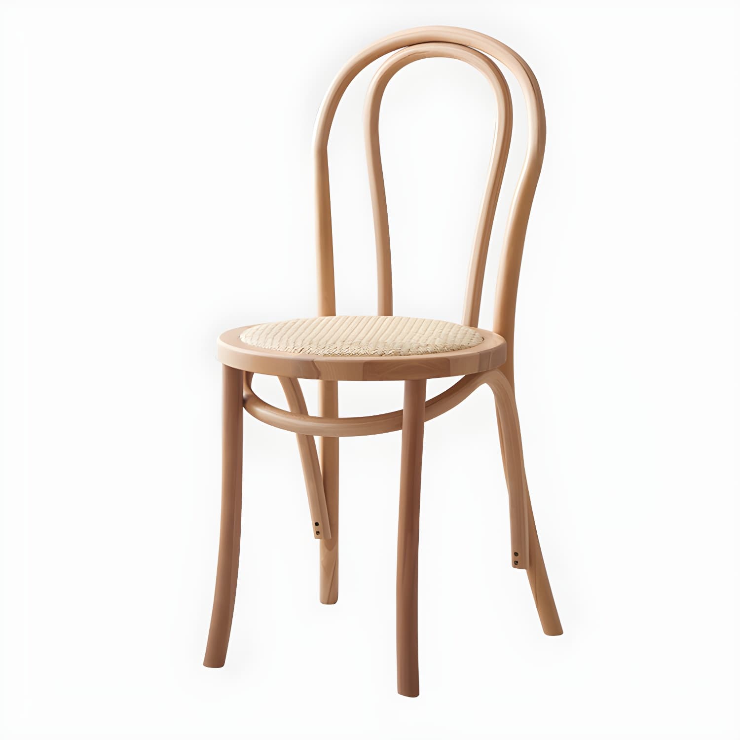 Modern Open Back Side Chair with Beech Wood Legs for Kitchen & Dining - Non-Upholstered thumbnail 23