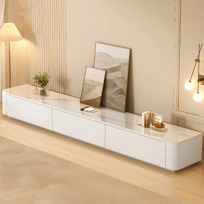 Rectangular Sintered Stone Countertop TV Stand with 3-Drawer/5 Drawers/4 Drawers and Cable Management in a Modern Simple Style thumbnail 8