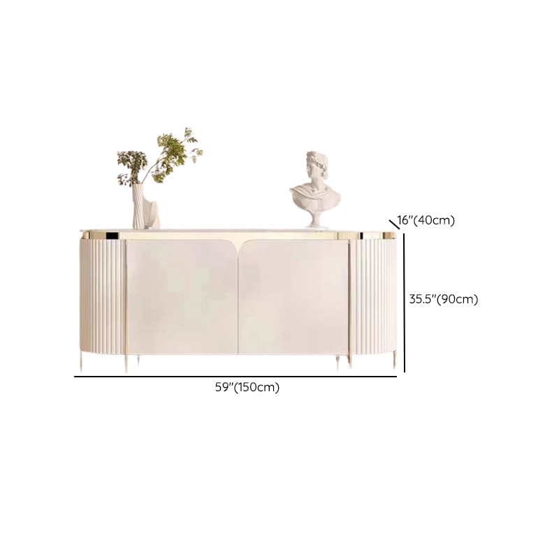 Glamorous Ground Sideboard with Standard/Narrow Size, 1 Shelf, Cabinets, Sintered Stone Countertop, and 2 Doors thumbnail 18