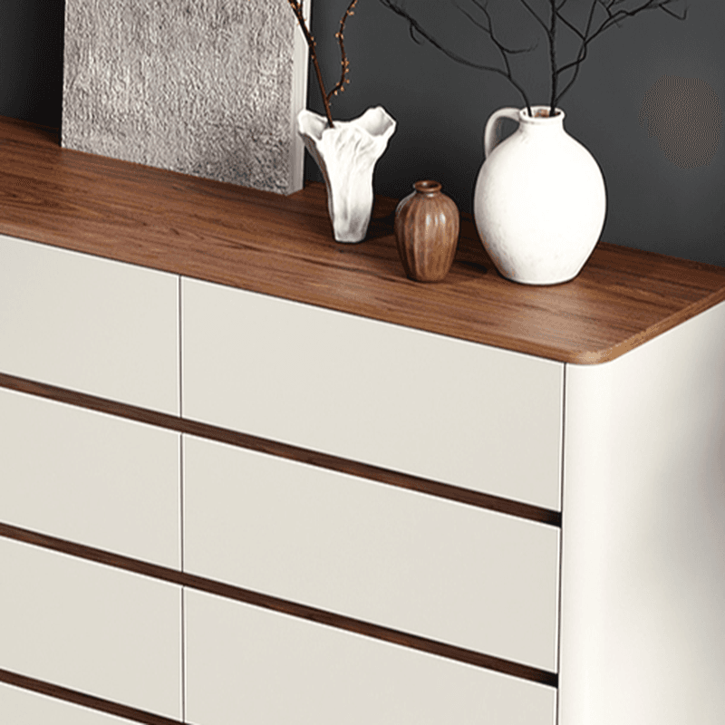 Off-White Simplistic Composite Wood Double Dresser/Bachelor Chest/Lingerie Chest with 8/6/3 Drawers in Horizontal/Vertical Orientation thumbnail 6