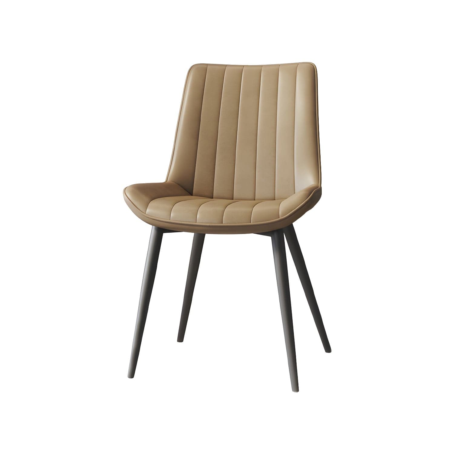 Scandinavian Study Room Leather Side Chair Matte Finish Parsons Dining Chairs thumbnail 4
