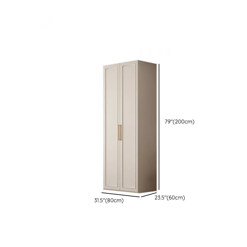 White Casual Wood Independent Armoire Cabinet with Compartments, Soft Close Door, and Interior Shelves thumbnail 18
