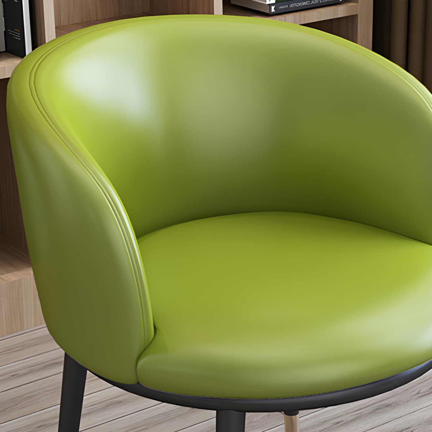 Faux Leather Contemporary Dining Chair with 4 Legs Matte Finish Solid Back Chair thumbnail 22