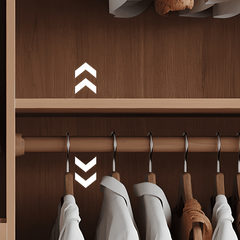 Multi-Color Simple Lumber Wardrobe Closet with Soft Close Drawer, Soft Close Door, Interior Shelves, and Clothing Rod thumbnail 5