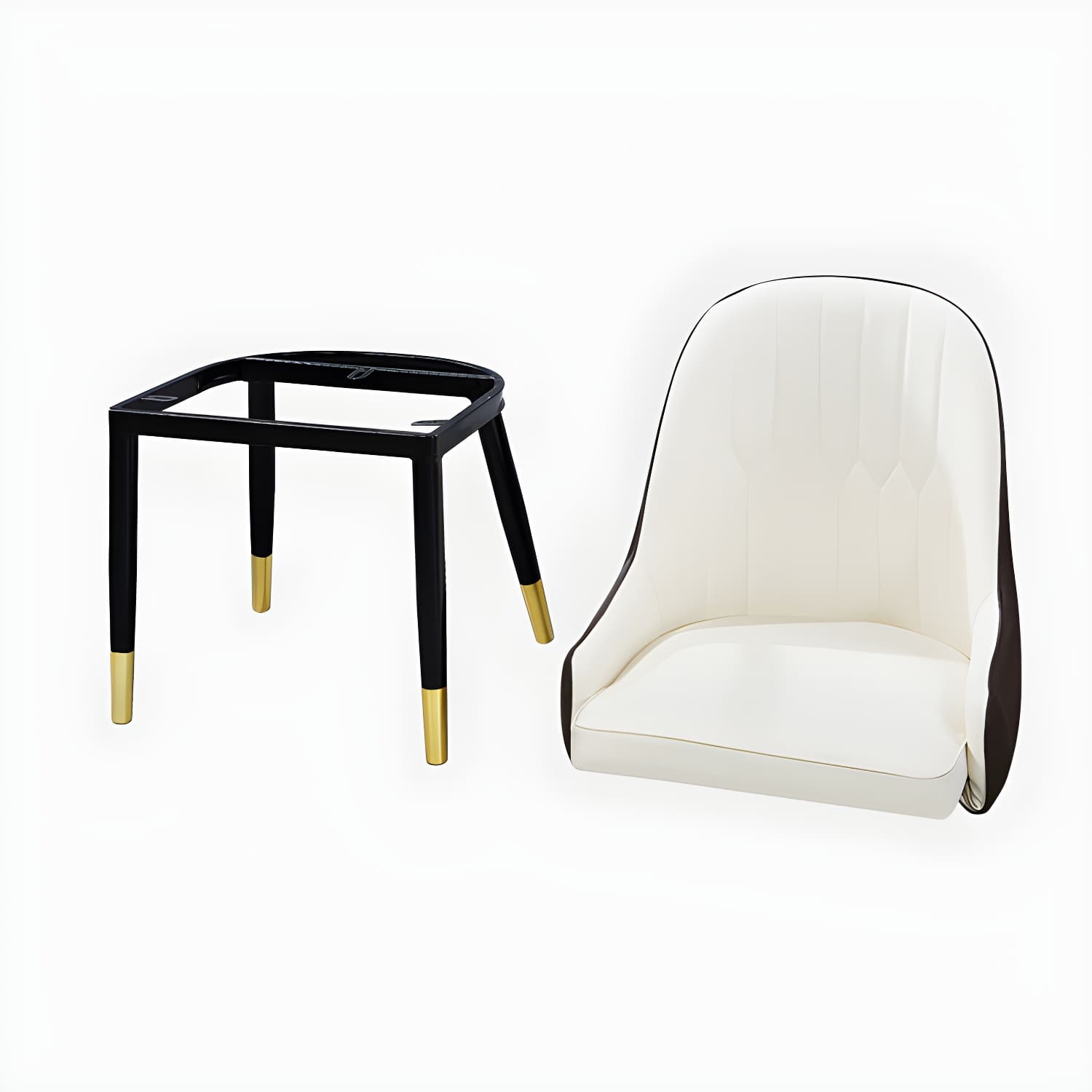 Leather Kitchen Side Chair 19'' Wide Dining Parsons Chair for Restaurant thumbnail 14