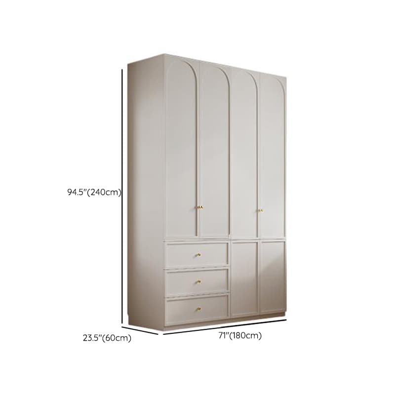 Minimalist Manufactured Wood Independent Almirah with 3-Drawer, Interior Shelves, and Clothing Rod thumbnail 20