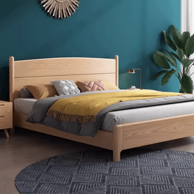 Modish Rubberwood Wingback/Panel Headboard in Rectangle/Camelback Shape for King/Queen/Full Bed, Free-standing Standard with No Distressing and Standard Height thumbnail 5