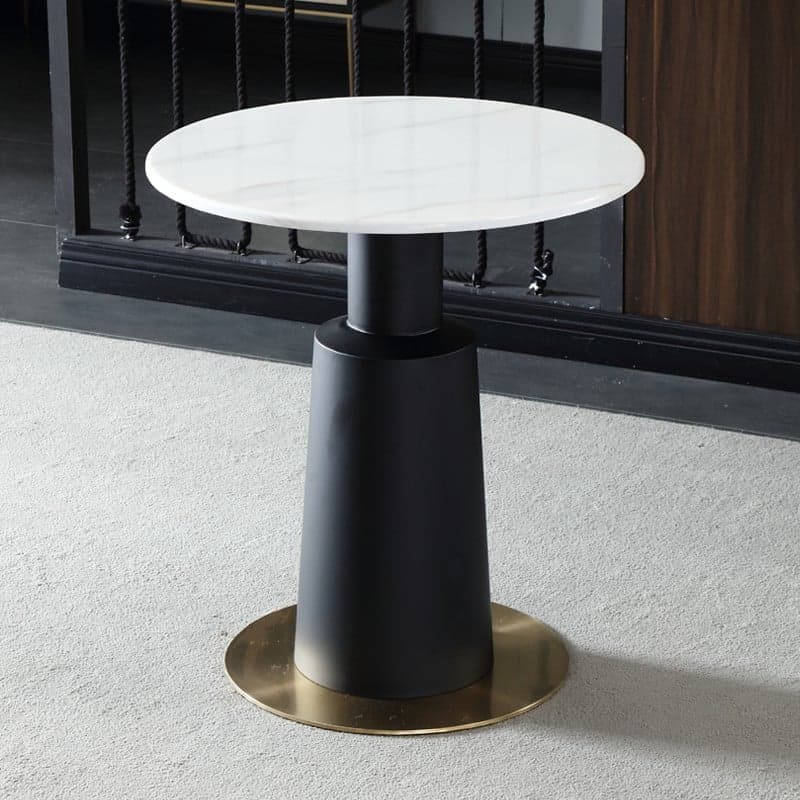 Glamorous Rounded Stone Dining Table for 2, Scratch-proof and Fixed Mechanism thumbnail 1