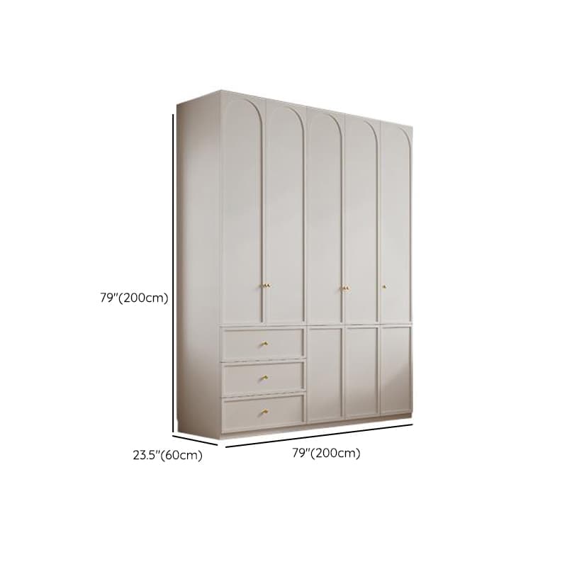 Minimalist Manufactured Wood Independent Almirah with 3-Drawer, Interior Shelves, and Clothing Rod thumbnail 13