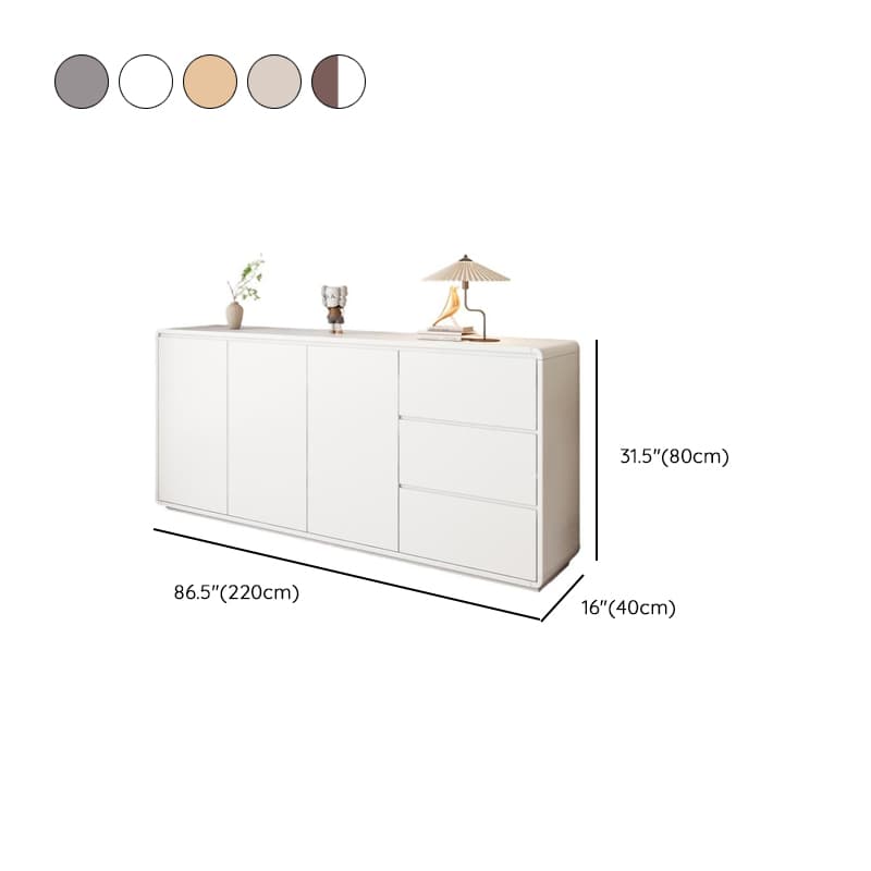 Contemporary Sideboard with 3 Drawers, Closet, Standard/Wide/Narrow Sizes, 1 Shelf, Kitchen Cupboards, and 2/3/Single Doors thumbnail 21