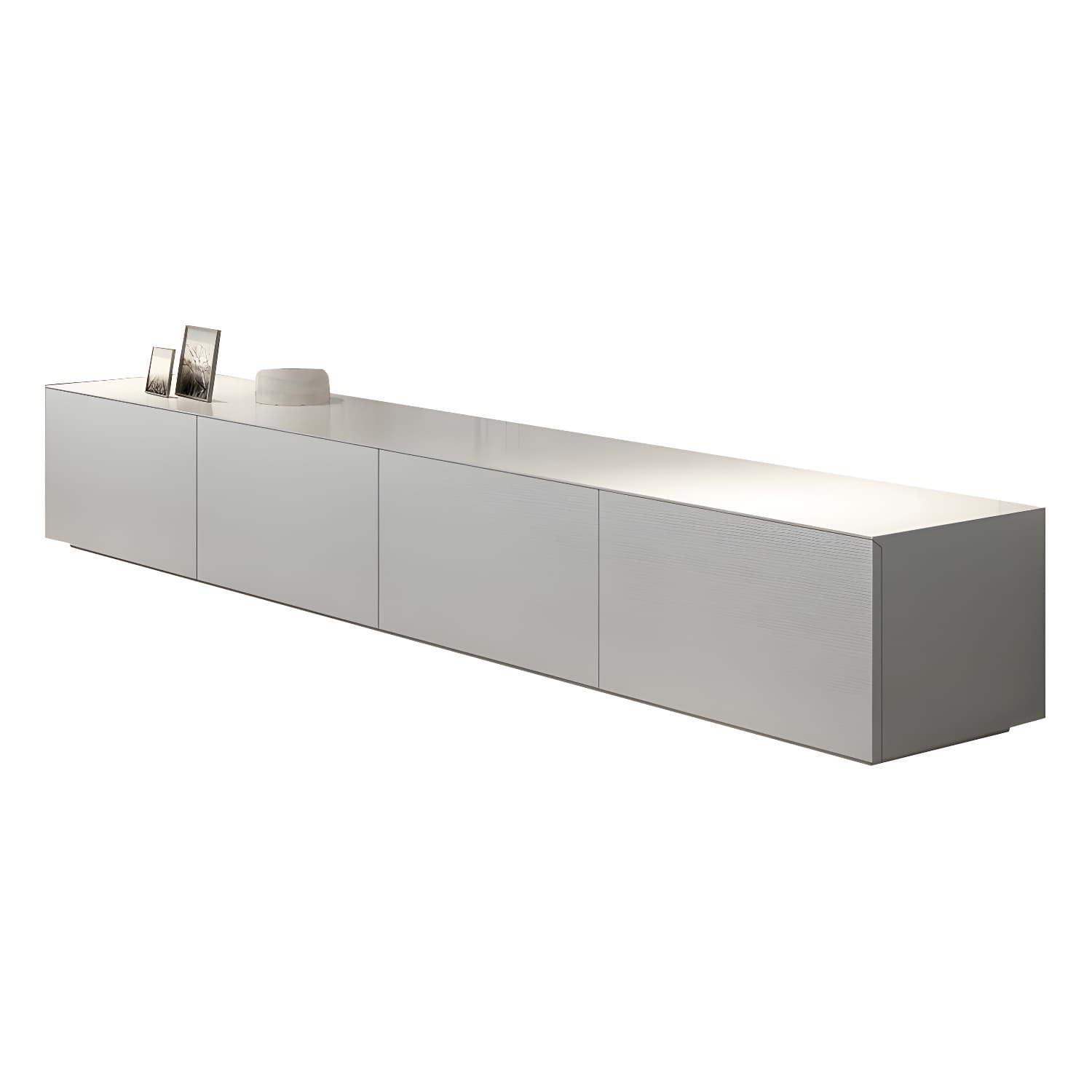 Modern TV Stand with Drawers and Soft Close Glides - Low Height, Wood Material thumbnail 7