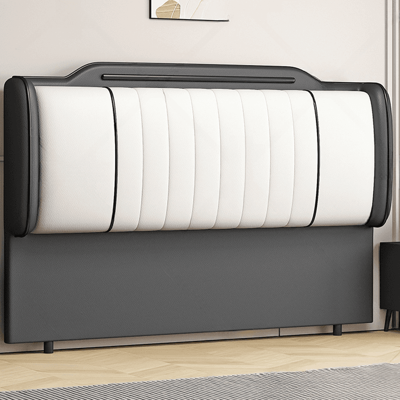Simplistic Style Wingback Headboard with Camelback Shape in Pine Wood, No Distressing, Available in King/Queen/Full Sizes, Featuring Sponge Upholstery and Standard Height thumbnail 18
