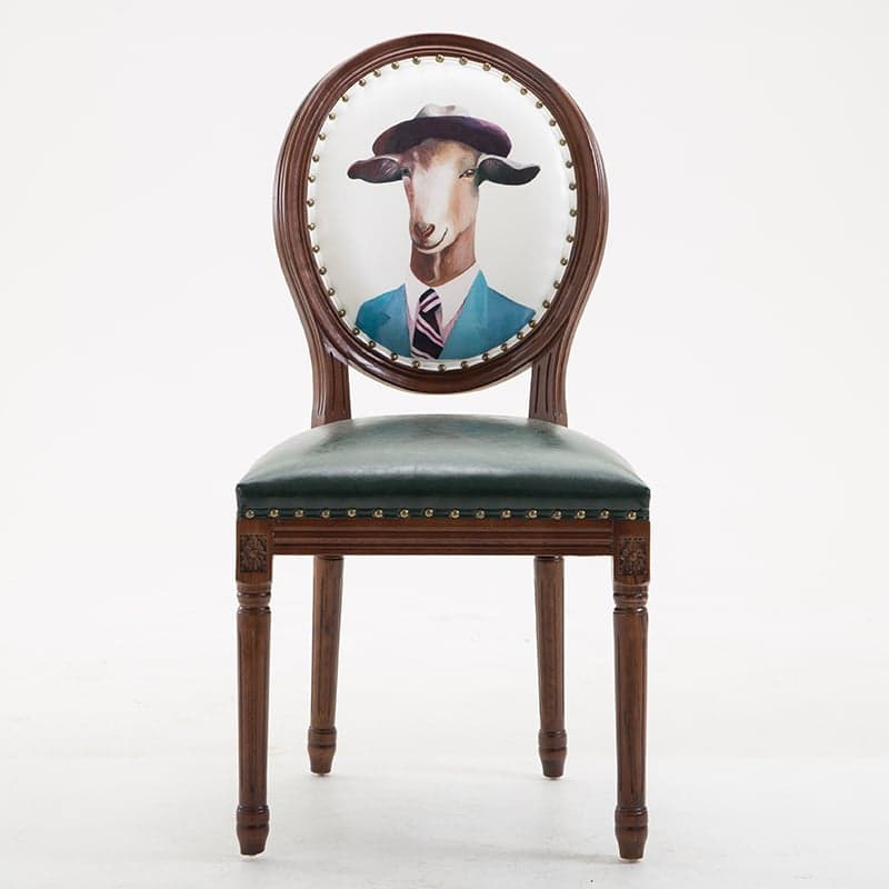 French Sturdy King Louis Back Upholstered Arm Chair/Side Chair with Nailhead Accent, Foot Pads and Weathered Wood Base thumbnail 10