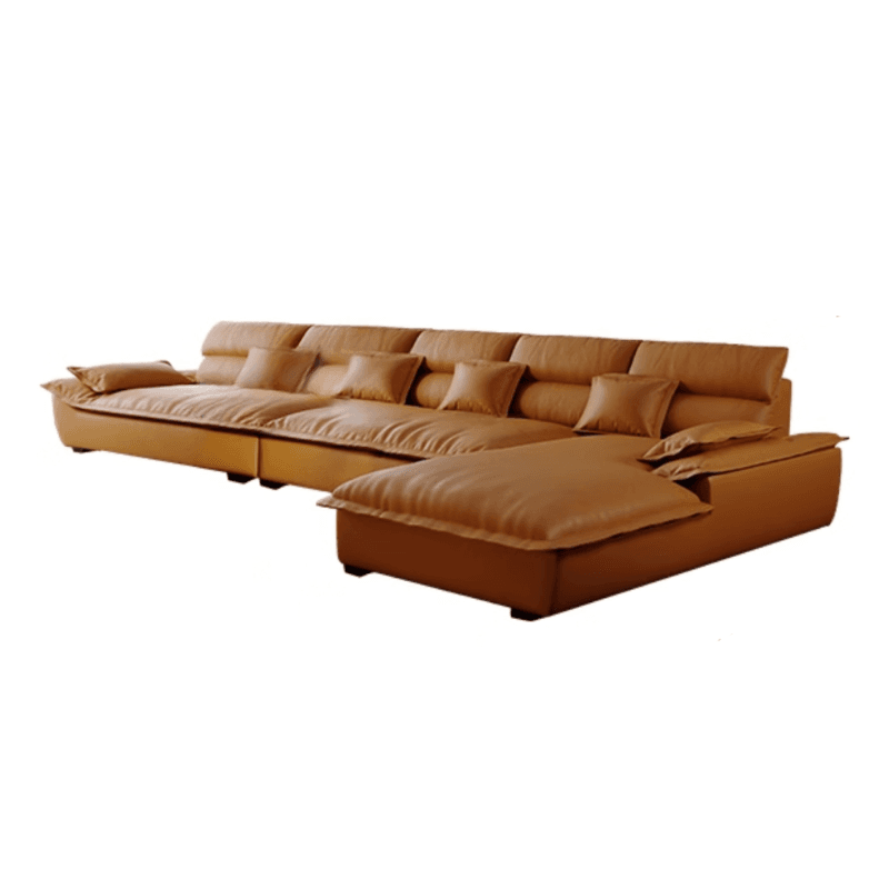 Modern Simple Style Midnight Black/Sepia/Chalk L-Shape Sofa Recliner Seats 5 thumbnail 9