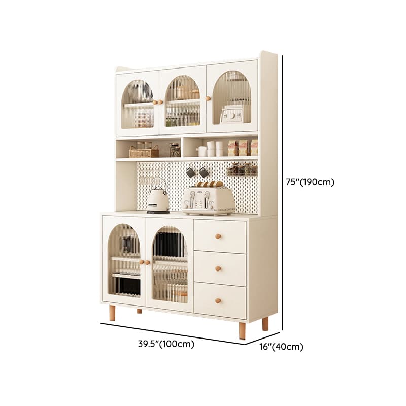 Scandinavian Wood Sideboard Cabinet with Adjustable Shelves and Glass Doors - 40cm Width thumbnail 29