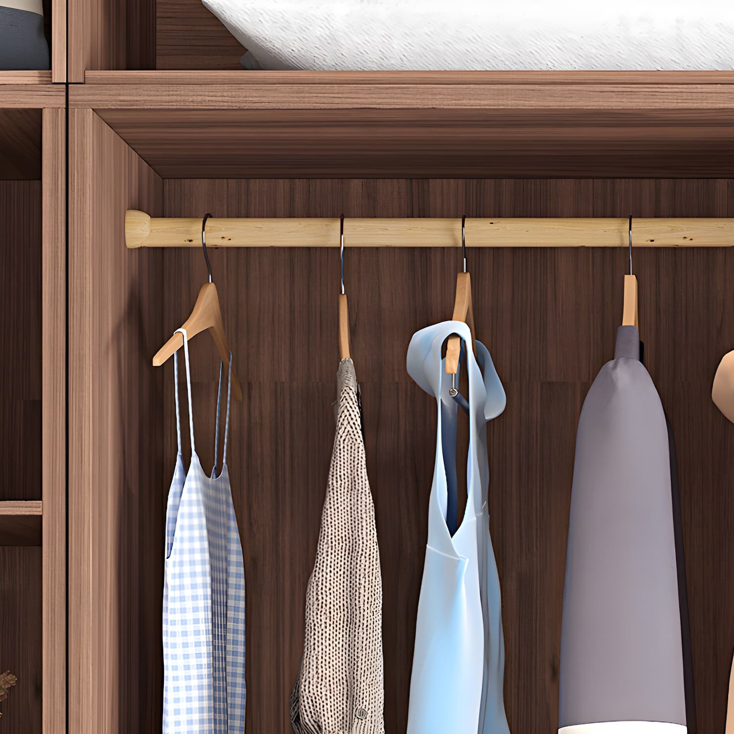 Contemporary Sliding Door Storage Cabinet Bedroom Cabinet with Drawers thumbnail 6