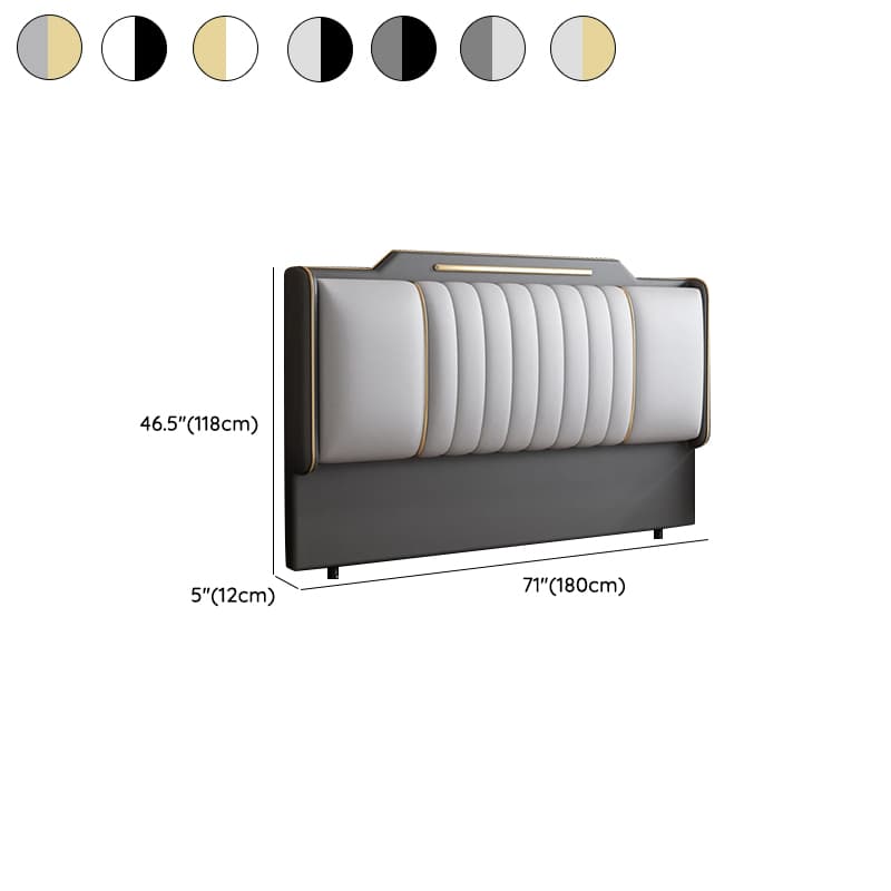 Modern Simple Style Panel Headboard in Natural Wood with No Distressing, Rectangle Shape for King/Queen/Full Bed, Featuring Sponge Upholstery and Standard Height thumbnail 13
