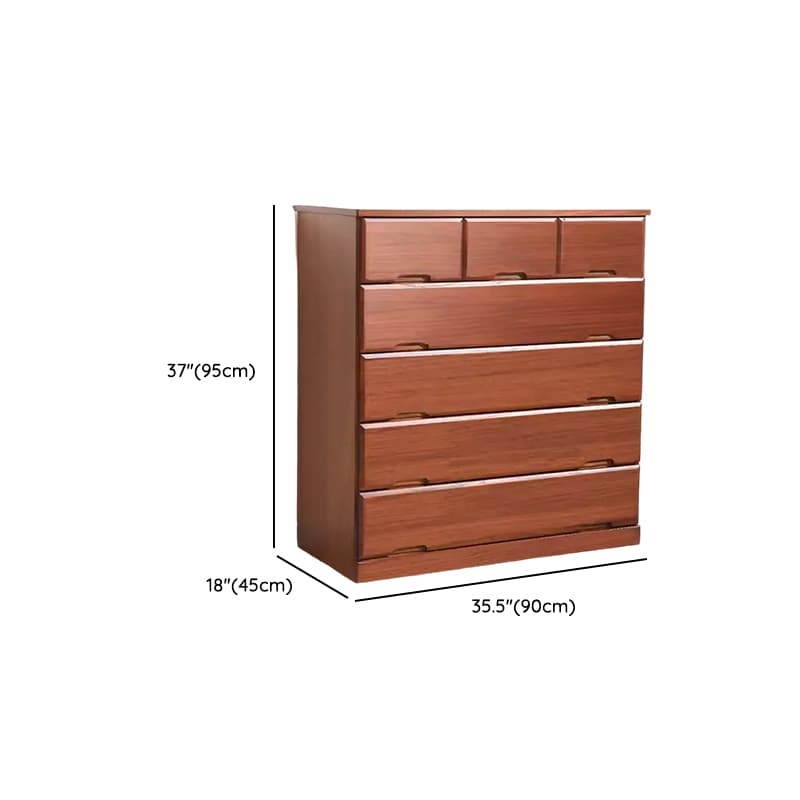 Sepia Minimalist Raw Wood Lingerie Chest/Dresser Vanity Combo with Multiple Drawers in Vertical/Horizontal Orientation thumbnail 14