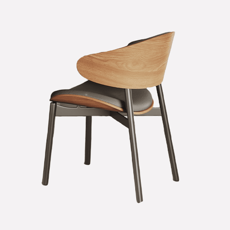 Dining Table Set with Ash Wood Top, Two-sided Pedestal Base, Padded Chair with Back for 6 People/4 People in Auburn thumbnail 6