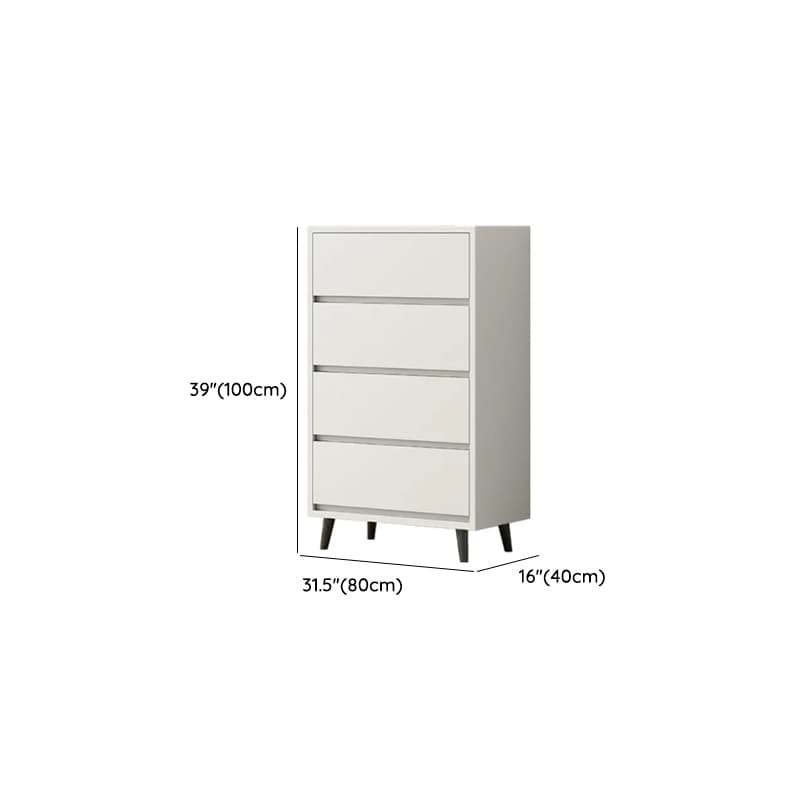 White Simple Raw Wood Console Dresser/Lingerie Chest/Bachelor Chest with 6/4/8 Drawers in Horizontal/Vertical Orientation thumbnail 10