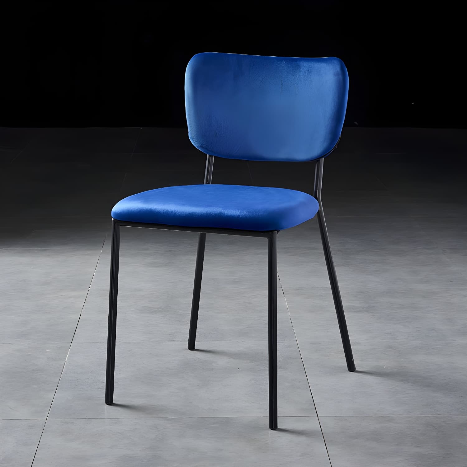 Nordic Style Dining Chairs Armless Open Back Stackable Chairs with Metal Legs thumbnail 4