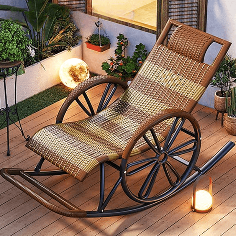 Simple Synthetic Rocking Chair with Scratch-tolerant Track Arm thumbnail 2