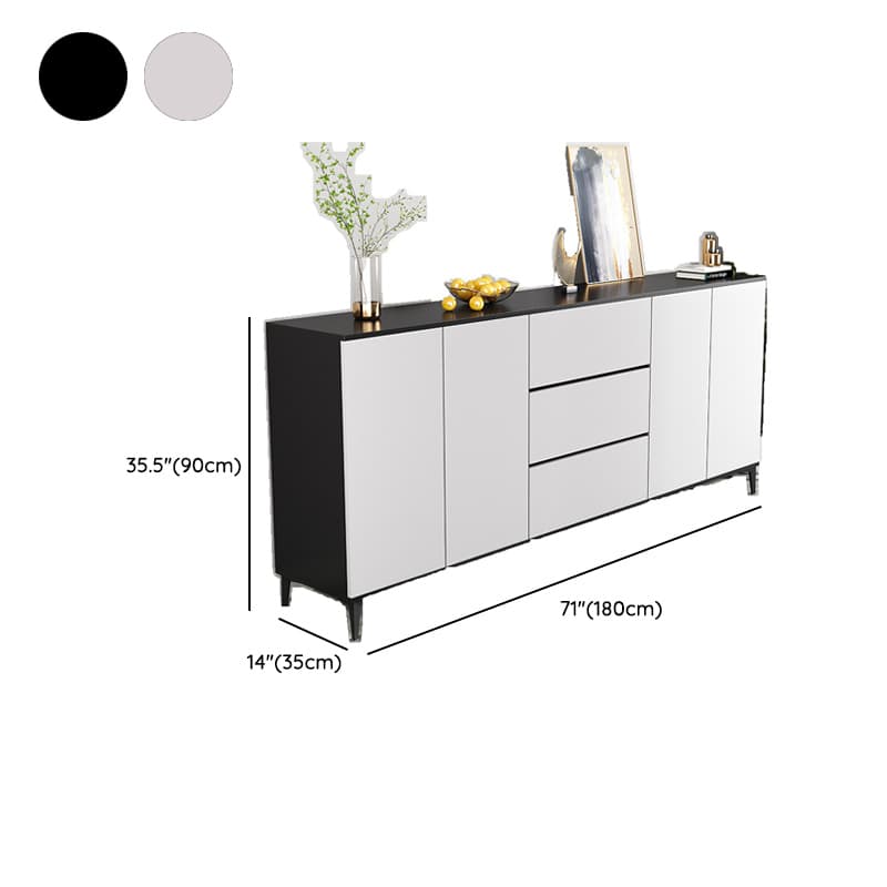 Versatile Sideboard with 2/3 Drawers, Closet Cabinet, Standard/Narrow/Wide Sizes, 3/Two Internal Shelves, Drawer Storage, Manufactured Wood/Stone Countertop, and 4/2/3 Doors thumbnail 16
