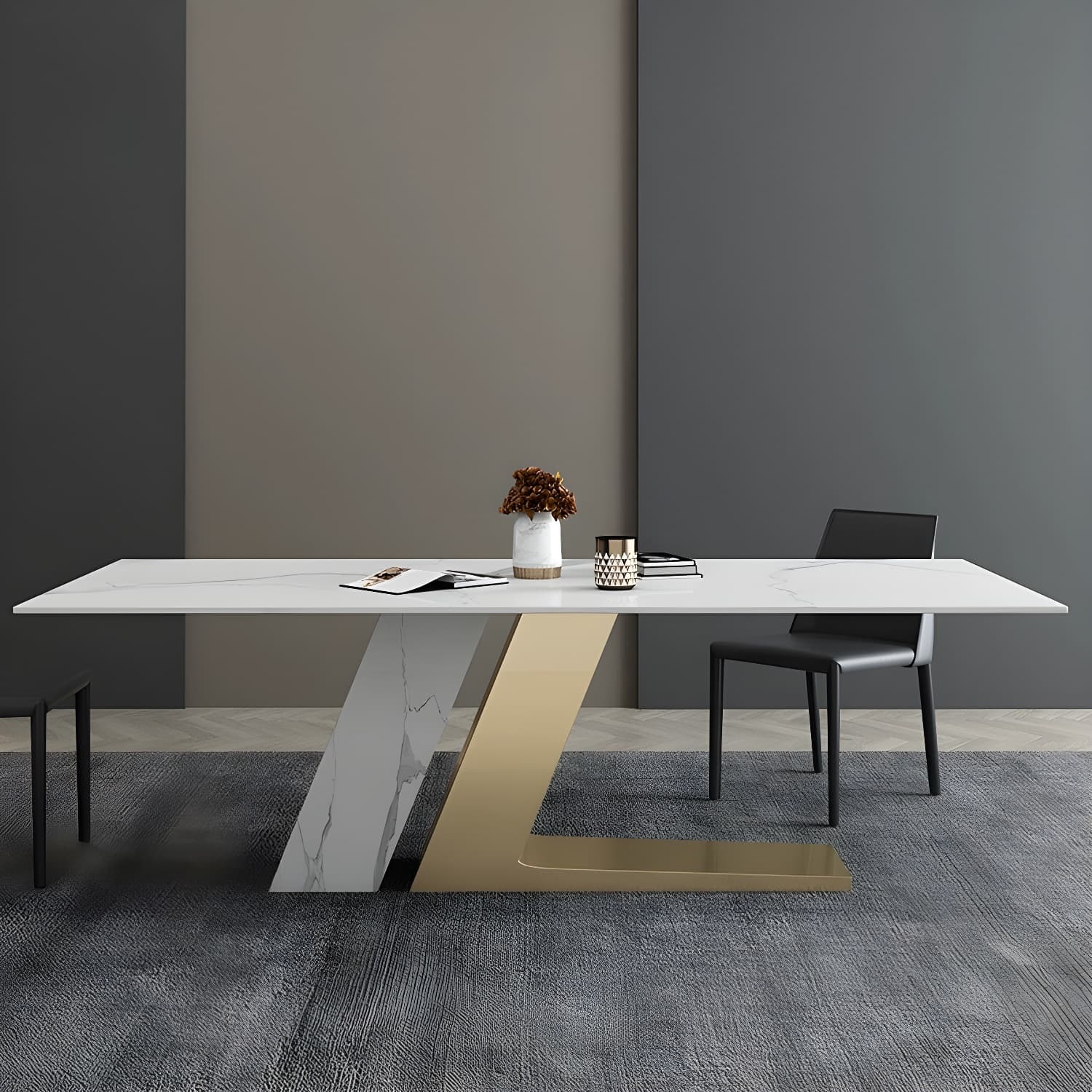 Contemporary 1/2/3/4/5/6/7 Pieces Dining Set Rectangle Dining Table Set thumbnail 4