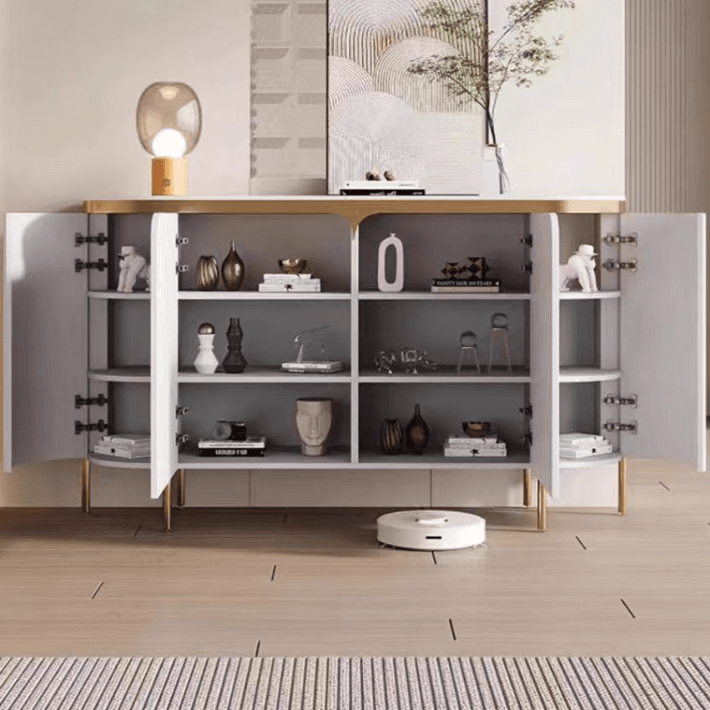 Glamorous Ground Sideboard with Standard/Narrow Size, 1 Shelf, Cabinets, Sintered Stone Countertop, and 2 Doors thumbnail 4