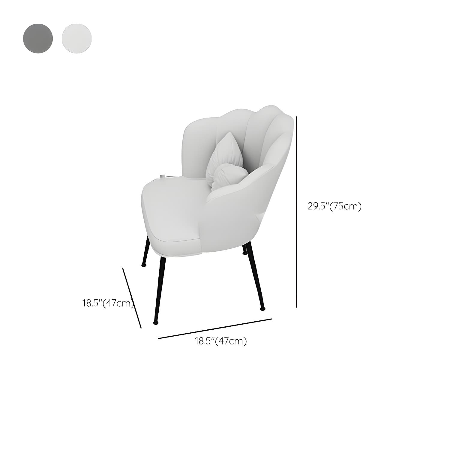 Lighted Mirror Wood Makeup Dressing Table Stool Set in Black/ White thumbnail 14