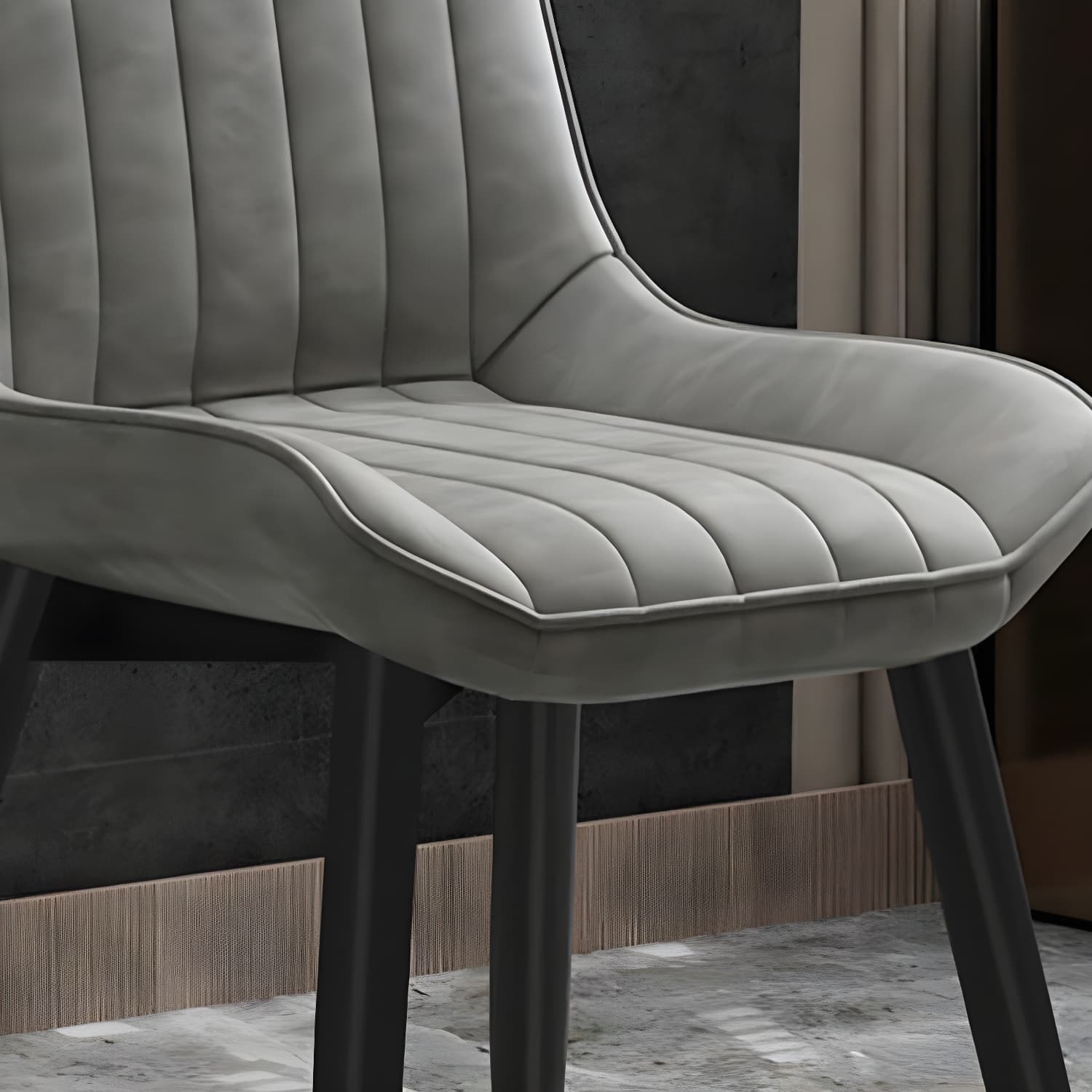 Glam Faux Leather Dining Chair Parsons Chair in Matte Finish for Home thumbnail 13