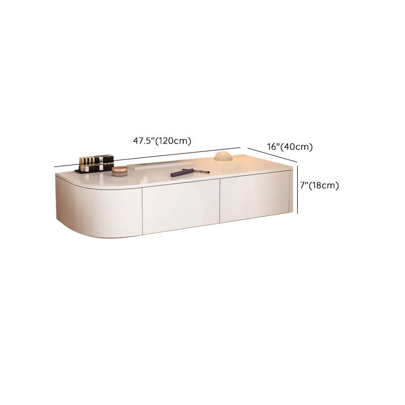 Push-Pull Floating Makeup Vanity with Storage and a Composite Wood Tabletop for Sleeping Quarters in a Trendy Style thumbnail 7