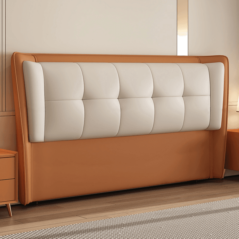 Trendy Panel Headboard with No Distressing, Piled Tufted Rectangle Design for King/Full Bed, Featuring Sponge Upholstery and Standard Height thumbnail 6
