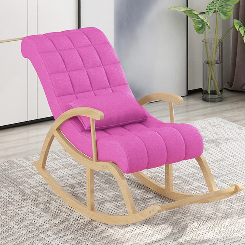 Modern Upholstered Rocking Chair with Track Arms - Comfortable and Stylish Design thumbnail 14