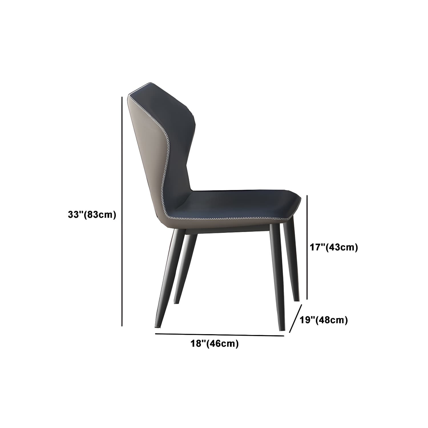 Marble Dining Table Set 1/4/5/7/11 Pcs Rectangle Table with Wingback Chairs thumbnail 13