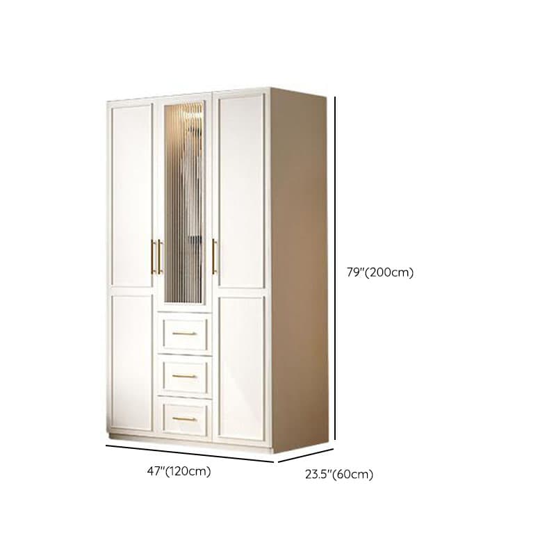 Modern Manufactured Wood Standalone Almirah with Soft Close Drawer, Soft Close Door, Interior Shelves, and Hanging Rod thumbnail 18